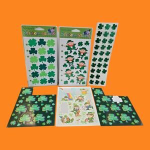 1984 Hallmark Stickers Vintage St. Patrick's Leprechauns Clovers Foil Shamrock